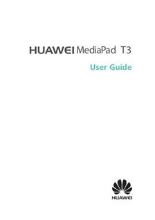 Huawei MediaPad T3 manual. Tablet Instructions.